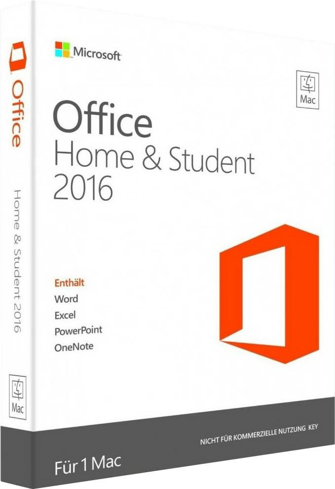 Microsoft Office 2016 Home and StudentMac (DE) (ESD) Office-Programme