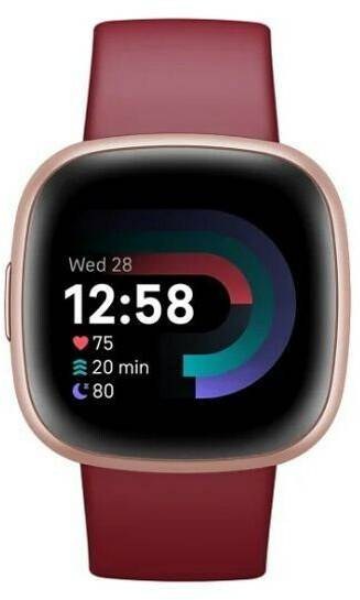 Fitbit Versa 4Himbeerrot/Aluminium in Kupferrosé Fitbit Versa 4