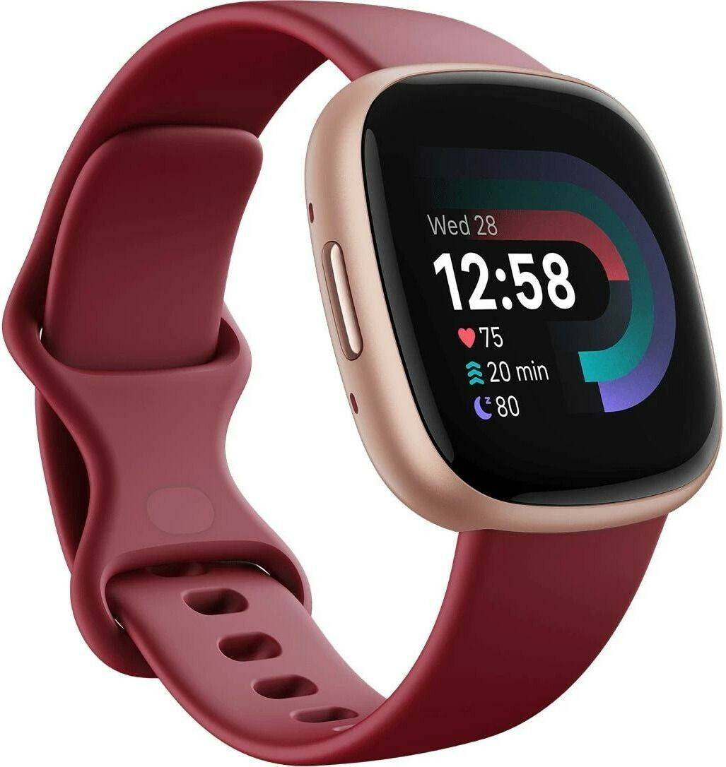 Fitbit Versa 4Himbeerrot/Aluminium in Kupferrosé Fitbit Versa 4