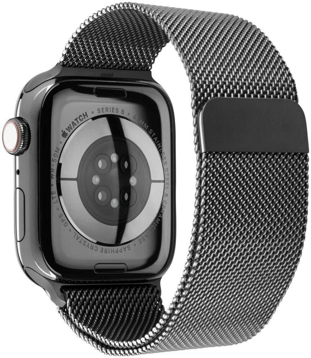 Apple Watch Series 84G 45mm Edelstahl Graphit Milanaise Graphit Apple Watch Series 8