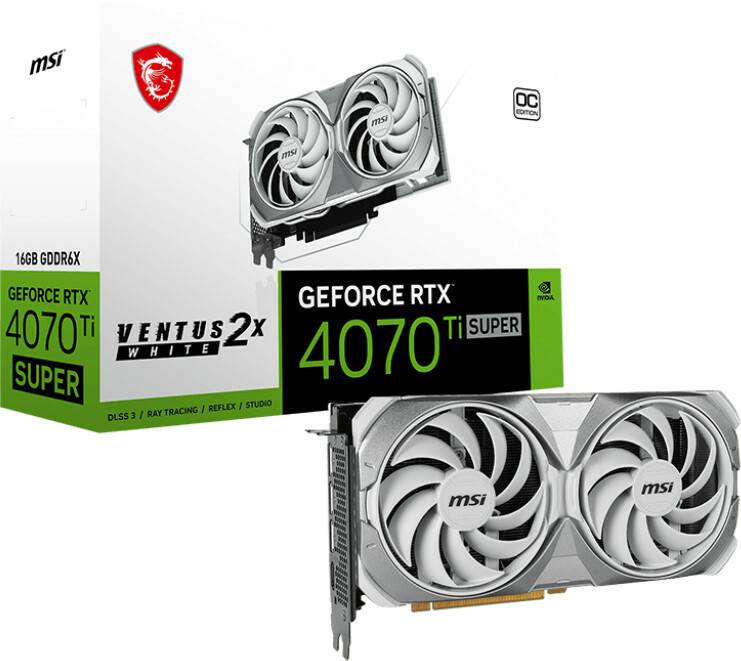 MSI GeForce RTX 4070 Ti Super16G VENTUS 2X WHITE OC Grafikkarten