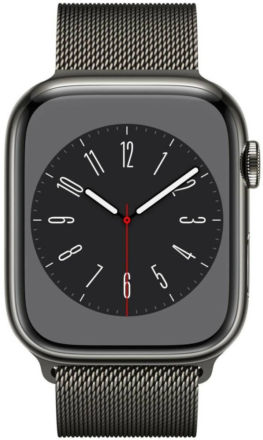 Apple Watch Series 84G 45mm Edelstahl Graphit Milanaise Graphit Apple Watch Series 8